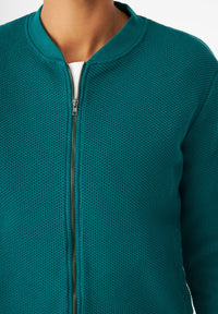 Givn Berlin Strukturierte Blousonjacke GBELLA aus Bio-Baumwolle Jacket Malachite Green (Structure)