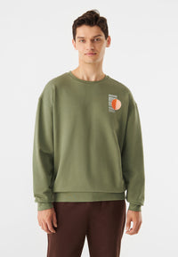 Givn Berlin Sweater CEDRICO (Abstract) relaxed Fit aus Bio-Baumwolle Sweater Nephrite Green