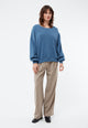 Givn Berlin Sweater GBADA loose Fit aus recycelter Baumwolle Sweater Distant Blue