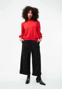 Givn Berlin Sweater GBCLOUDY aus recycelter Baumwolle mit Puffärmeln Sweater Racing Red