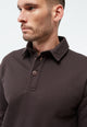 Givn Berlin Sweater GBHANNES aus Bio-Baumwolle mit Kragen und Knopfleiste Sweater Coffee Brown
