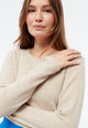 Givn Berlin Sweater GBLUCILLE aus recycelter Baumwolle Sweater Light Beige