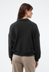Givn Berlin Sweater GBRESA aus recycelter Baumwolle mit Kragen Sweater Dark Grey