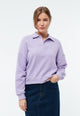 Givn Berlin Sweater GBRESA aus recycelter Baumwolle mit Kragen Sweater Light Amethyst
