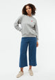 Givn Berlin Sweater GBYARA (Heart) aus Bio-Baumwolle mit Stickerei Sweater Grey Melange