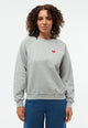 Givn Berlin Sweater GBYARA (Heart) aus Bio-Baumwolle mit Stickerei Sweater Grey Melange