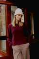 Givn Berlin Sweater SAMANTHA aus recycelter Baumwolle Sweater Dark Purple
