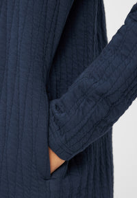 Givn Berlin Sweatkleid JOELLE aus Bio-Baumwolle Dress Midnight Blue (Lines)