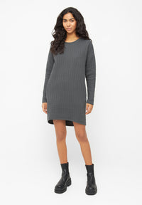 Givn Berlin Sweatkleid JOELLE aus Bio-Baumwolle Dress Shadow Grey (Lines)