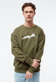 Givn Berlin Sweatshirt GBCEDRICO mit Aufdruck aus weicher Bio-Baumwolle Sweater Khaki