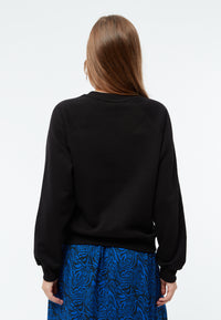 Givn Berlin Sweatshirt GBYARA aus weicher Bio-Baumwolle mit Stickerei Sweater Black