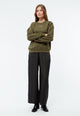 Givn Berlin Sweatshirt GBYARA aus weicher Bio-Baumwolle mit Stickerei Sweater Khaki