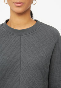 Givn Berlin Sweatshirt WILLOW aus Bio-Baumwolle Sweater Shadow Grey (Lines)