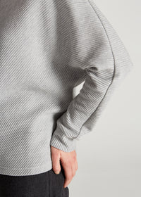 Givn Berlin Sweatshirt WILMA aus Bio-Baumwolle Sweater Mercury Grey (Rib)