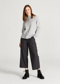 Givn Berlin Sweatshirt WILMA aus Bio-Baumwolle Sweater Mercury Grey (Rib)