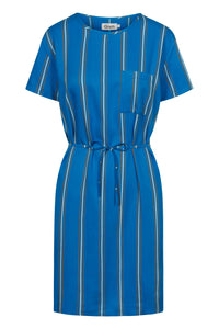 Givn Berlin T-Shirt-Kleid LIVIA aus LENZING™ ECOVERO™ Dress Blue / Brown (Stripes)