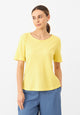 Givn Berlin T-Shirt GBCAPRINA relaxed Fit aus Bio-Baumwolle T-Shirt Lemon (Waffle)