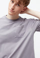 Givn Berlin T-Shirt GBEVAN oversize aus Bio-Baumwolle T-Shirt Lilac Grey