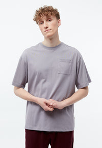Givn Berlin T-Shirt GBEVAN oversize aus Bio-Baumwolle T-Shirt Lilac Grey