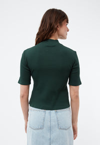 Givn Berlin T-Shirt GBGINETTA aus Bio-Baumwoll Rippjersey T-Shirt Bottle Green (Rib)