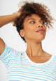 Givn Berlin T-Shirt GBJANE slim Fit aus Bio-Baumwolle T-Shirt Green / Blue (Stripes)