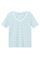 Givn Berlin T-Shirt GBJANE slim Fit aus Bio-Baumwolle T-Shirt Green / Blue (Stripes)
