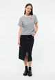 Givn Berlin T-Shirt GBJULIA (HEART) aus Bio-Baumwolle mit Stickerei T-Shirt Black / White (Stripes)