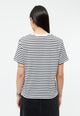 Givn Berlin T-Shirt GBJULIA (HEART) aus Bio-Baumwolle mit Stickerei T-Shirt Black / White (Stripes)