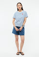 Givn Berlin T-Shirt GBJULIA (HEART) aus Bio-Baumwolle mit Stickerei T-Shirt Blazing Blue / White (Stripes)