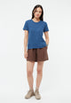Givn Berlin T-Shirt GBJULIA aus Baumwoll-Leinen Mix T-Shirt Blazing Blue (Linen)