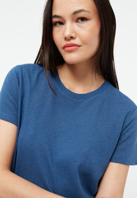Givn Berlin T-Shirt GBJULIA aus Baumwoll-Leinen Mix T-Shirt Blazing Blue (Linen)