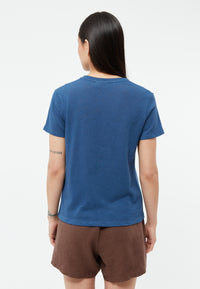 Givn Berlin T-Shirt GBJULIA aus Baumwoll-Leinen Mix T-Shirt Blazing Blue (Linen)