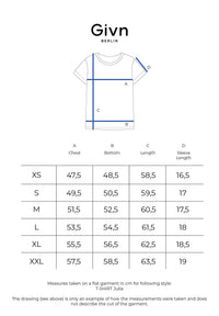 Givn Berlin T-Shirt GBJULIA aus Baumwoll-Leinen Mix T-Shirt Blazing Blue (Linen)