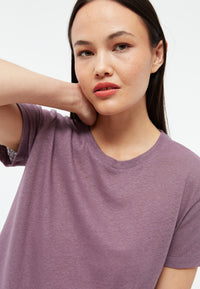 Givn Berlin T-Shirt GBJULIA aus Baumwoll-Leinen Mix T-Shirt English Violet (Linen)