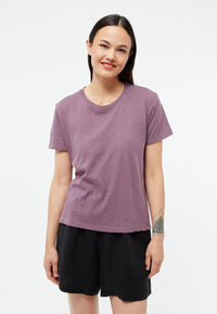 Givn Berlin T-Shirt GBJULIA aus Baumwoll-Leinen Mix T-Shirt English Violet (Linen)