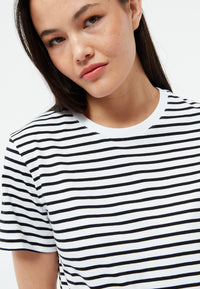 Givn Berlin T-Shirt GBJULIA aus Bio-Baumwolle T-Shirt Black / White (Stripes)