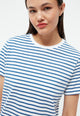 Givn Berlin T-Shirt GBJULIA aus Bio-Baumwolle T-Shirt Blazing Blue / White (Stripes)