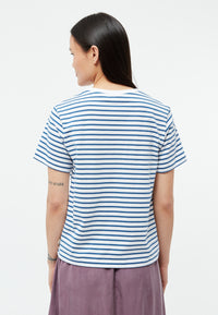 Givn Berlin T-Shirt GBJULIA aus Bio-Baumwolle T-Shirt Blazing Blue / White (Stripes)