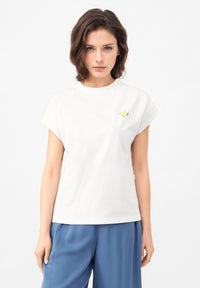Givn Berlin T-Shirt GBLAILA (Lemon) slim Fit aus Bio-Baumwolle T-Shirt White
