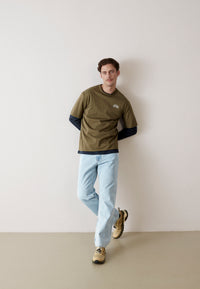 Givn Berlin T-Shirt GBLASSE (BIKE PARTS) aus Bio-Baumwoll Jersey mit Print T-Shirt Khaki