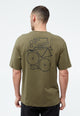 Givn Berlin T-Shirt GBLASSE (BIKE PARTS) aus Bio-Baumwoll Jersey mit Print T-Shirt Khaki / Black
