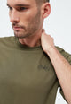 Givn Berlin T-Shirt GBLASSE (BIKE PARTS) aus Bio-Baumwoll Jersey mit Print T-Shirt Khaki / Black