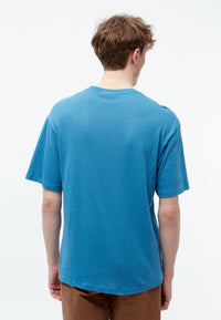 Givn Berlin T-Shirt GBLASSE aus Baumwoll-Leinen Mix T-Shirt Gentle Blue (Linen)