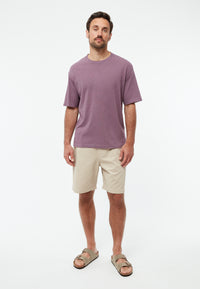 Givn Berlin T-Shirt GBLASSE aus Baumwoll-Leinen Mix T-Shirt English Violet (Linen)