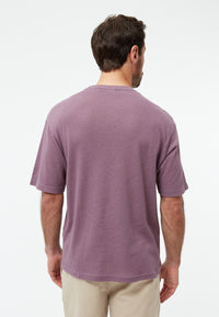 Givn Berlin T-Shirt GBLASSE aus Baumwoll-Leinen Mix T-Shirt English Violet (Linen)