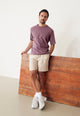 Givn Berlin T-Shirt GBLASSE aus Baumwoll-Leinen Mix T-Shirt English Violet (Linen)