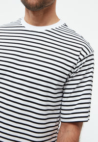 Givn Berlin T-Shirt GBLASSE aus Bio-Baumwolle T-Shirt Black / White (Stripes)