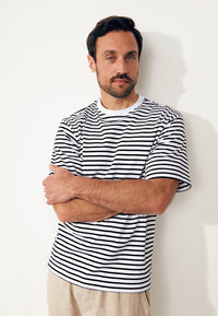Givn Berlin T-Shirt GBLASSE aus Bio-Baumwolle T-Shirt Black / White (Stripes)
