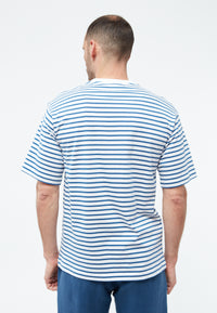 Givn Berlin T-Shirt GBLASSE aus Bio-Baumwolle T-Shirt Blazing Blue / White (Stripes)