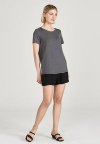 Givn Berlin T-Shirt LENA aus TENCEL™ Lyocell T-Shirt Shadow Grey (Tencel)